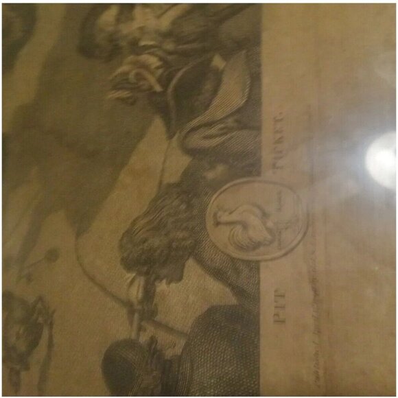 Antique Framed Print “Pit Ticket” by W.M. Hogarth – Vintage Artwork - Picture 4 of 4